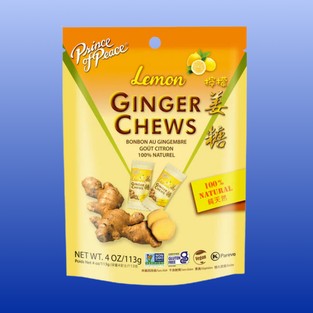 Ginger Chews Lemon 4 Oz