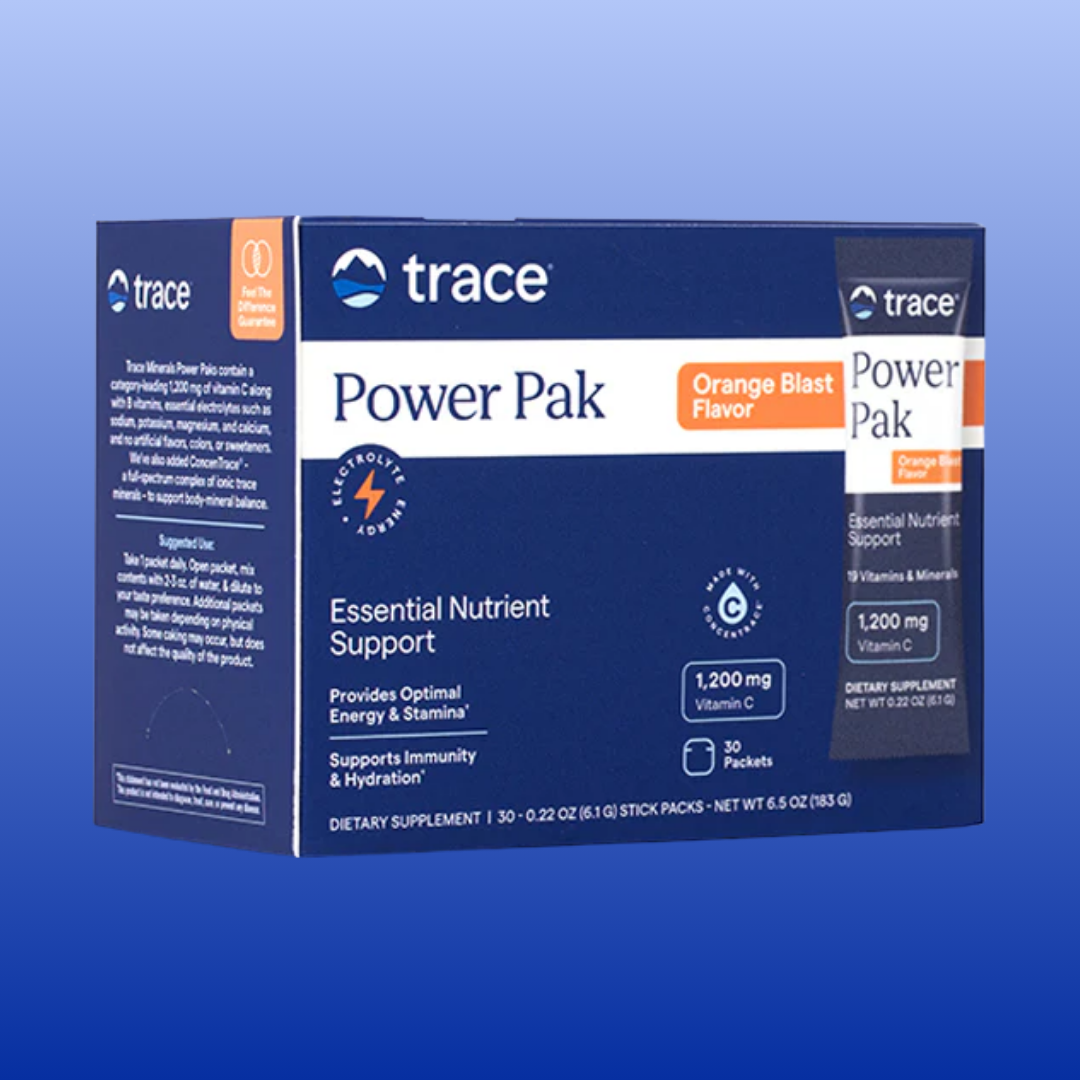 Power Pak Electrolyte Drink 30 Packets-Nutritional Supplement-Trace Minerals-Orange Blast-Castle Remedies