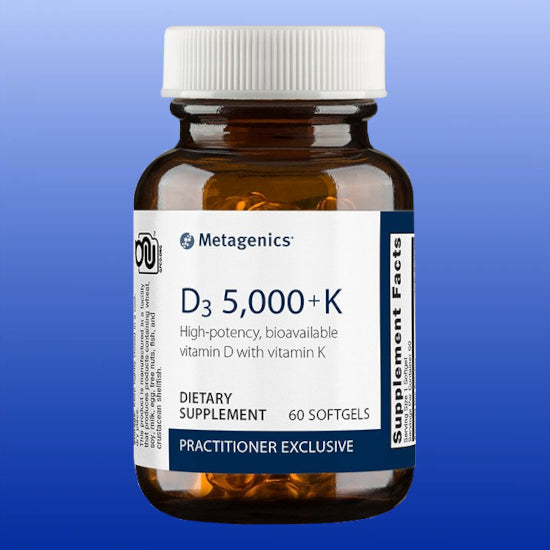 D3 5000 + K 60 Softgels-Vitamins and Minerals-Metagenics-Castle Remedies