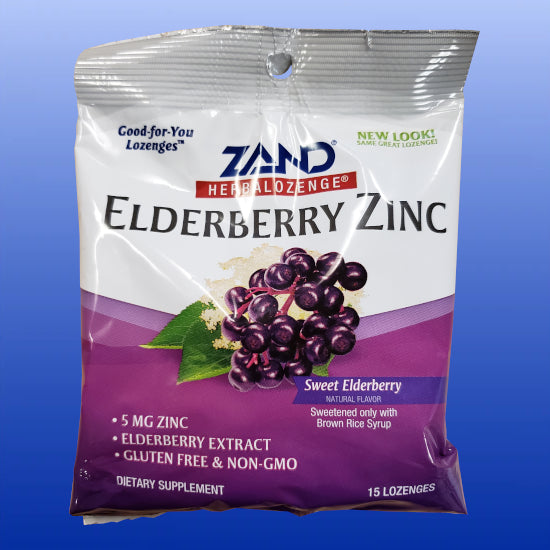 Elderberry Zinc Cough Drops 15 Lozenges-Respiratory Support-Zand-Castle Remedies