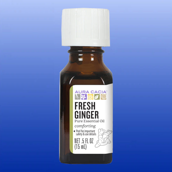 Fresh Ginger Essential Oil 0.5 Oz-Essential Oil-Aura Cacia-Castle Remedies