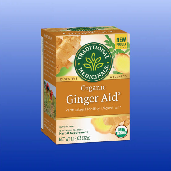 Ginger Aid Organic Tea 16 Tea Bags-Respiratory Support-Traditional Medicinals-Castle Remedies