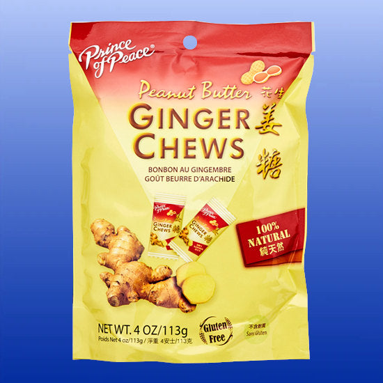 Ginger Chews Peanut Butter 4 Oz-Gastrointestinal Support-Prince of Peace-Castle Remedies