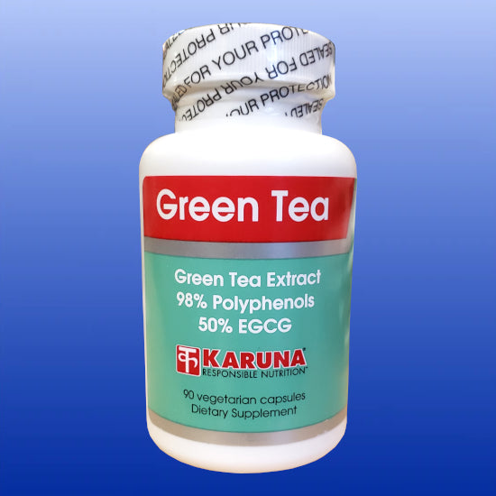 Green Tea 90 Veg Capsules-Antioxidants-Karuna-Castle Remedies