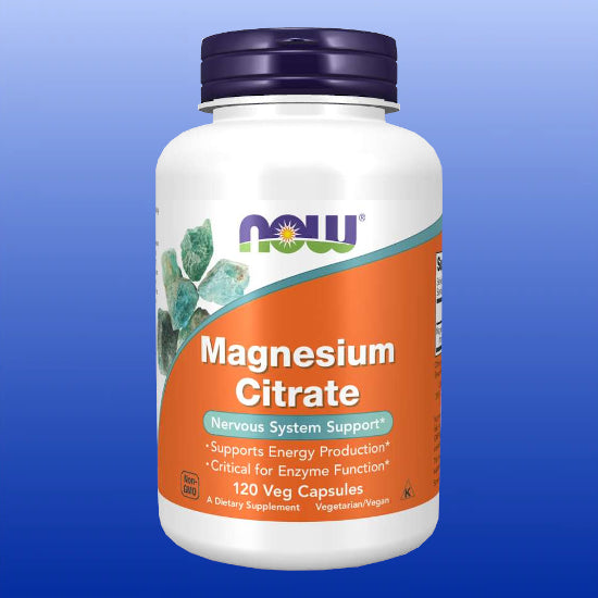 Magnesium Citrate 120 Veg Capsules-Vitamins and Minerals-Now Products-Castle Remedies