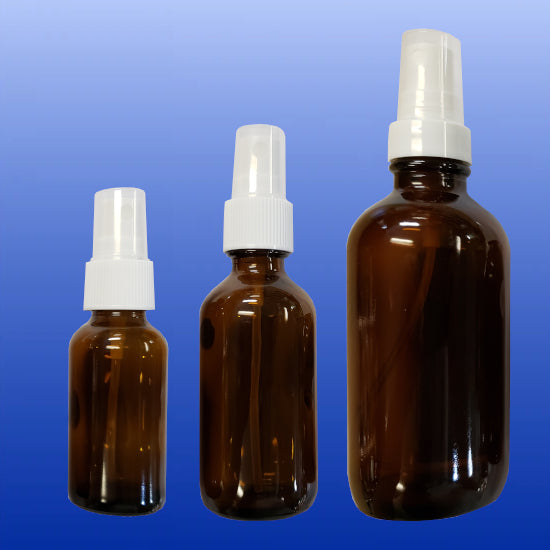 Amber Glass Mister Bottle 1, 2 or 4 Oz-Bottles and Jars-Starwest Botanicals-1 Oz-Castle Remedies
