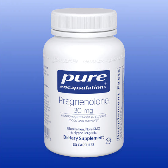 Pregnenolone 30 mg 60 or 180 Capsules-Hormonal Support-Pure Encapsulations-60 Capsules-Castle Remedies