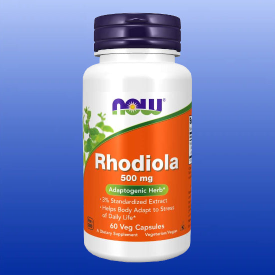 Rhodiola 60 Veg Capsules-Stress Relief-Now Products-Castle Remedies