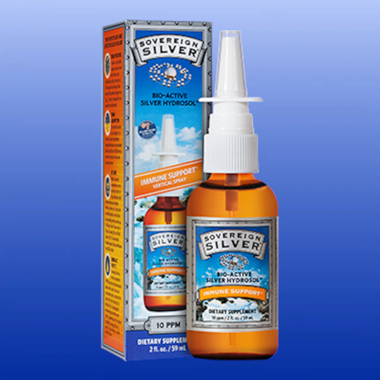 Silver Hydrosol Nasal Spray 10 PPM 2 Oz-Immune Support-Sovereign Silver-Castle Remedies