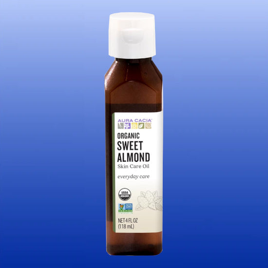 Sweet Almond Oil Organic 4 Oz-Body Care-Aura Cacia-Castle Remedies