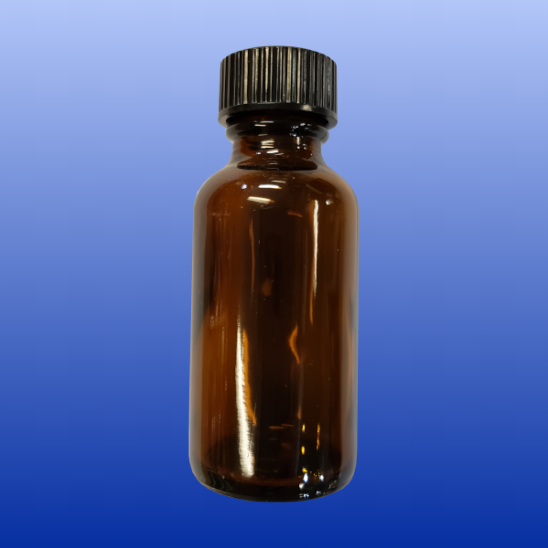 Amber Glass Bottle with Lid 1 Oz