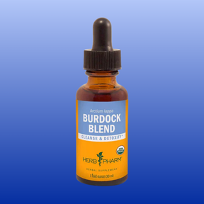 Herb Pharm Burdock Blend 1 oz herbal supplement for cleanse and detoxify with certified organic ingredients and dropper bottle