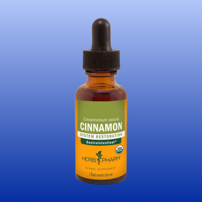 Herb Pharm Cinnamon extract 1 oz bottle for gastrointestinal health and blood sugar support with organic Cinnamomum cassia bark