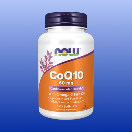 CoQ10 60 mg with Omega-3 Fish Oil 60 or 120 Softgels
