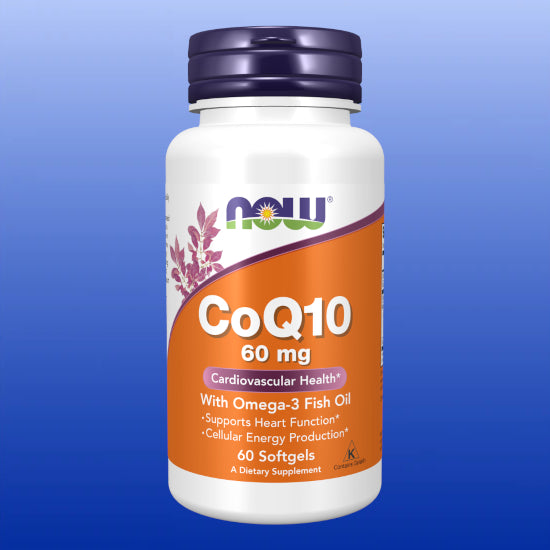 CoQ10 60 mg with Omega-3 Fish Oil 60 Softgels