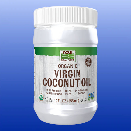 Organic Virgin Coconut Oil 12 Oz-Now-Castle Remedies