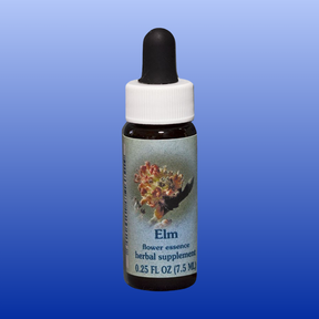 Elm Flower Essence 0.25 oz herbal supplement bottle with dropper for joyous service and confidence support