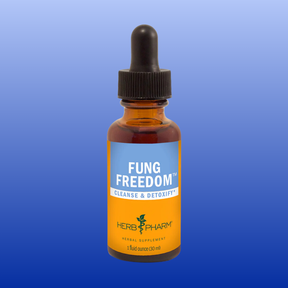 Herb Pharm Fung Freedom 1 oz tincture bottle with Spilanthes extract for fungal cleanse and detoxify supplement