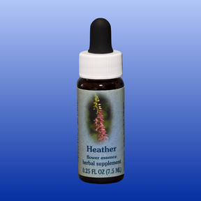 Heather Flower Essence 0.25 oz bottle with dropper, herbal supplement for inner tranquility and emotional balance