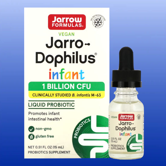 Jarro-Dophilus Infant Liquid Probiotic 15 mL-Probiotics-Jarrow-Castle Remedies