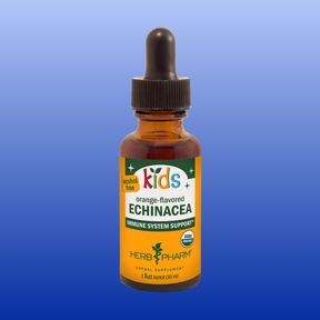 Herb Pharm Kids Echinacea 1 oz bottle with orange-flavored immune support herbal tincture for children