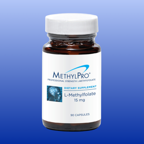 MethylPro L-Methylfolate 15 mg dietary supplement bottle with 90 capsules for folate support and metabolic maintenance