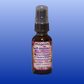 Magenta Self Healer Flourish Spray 1 oz bottle with label promoting self-healing potential and physical vitality