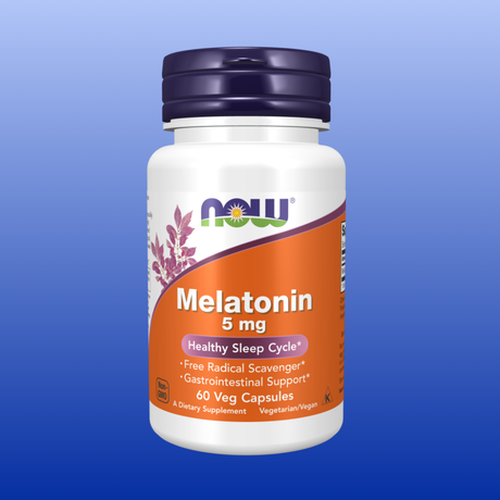 Melatonin 5mg 60 Veg Capsules-Sleep Support-Now Products-Castle Remedies