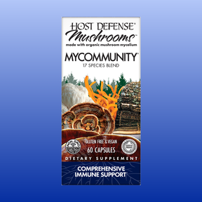 Host Defense MyCommunity 60 capsules dietary supplement with 17 mushroom species for immune health support