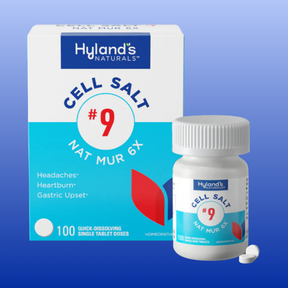 Hyland's Naturals Cell Salt #9 Nat Mur 6X homeopathic tablets for headaches heartburn and gastric upset