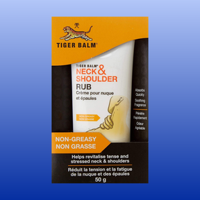 Tiger Balm Neck & Shoulder Rub 1.76 oz for fast-absorbing, non-greasy pain relief and soothing fragrance