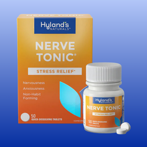 Hyland's Naturals Nerve Tonic 50 tablets for stress relief, nervousness, anxiousness, non-habit forming supplement