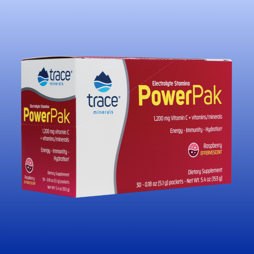 Power Pak Vitamin C + Electrolytes Raspberry 30 Packets-Nutritional Supplement-Trace Minerals-Castle Remedies