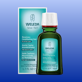 Weleda Rosemary Conditioning Hair Oil 50 mL bottle and packaging for nourishing and shiny hair treatment