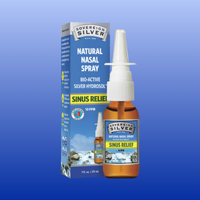 Sovereign Silver Natural Nasal Spray with Bio-Active Silver Hydrosol 10 PPM for sinus relief and immune support
