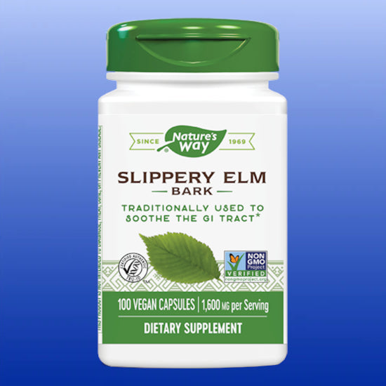 Nature's Way Slippery Elm Bark, Traditional Support to Soothe GI Tract* 100  Vegan Capsules