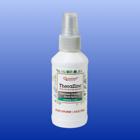 TheraZinc peppermint flavored zinc throat spray bottle for immune support and cold relief 4 oz liquid zinc supplement