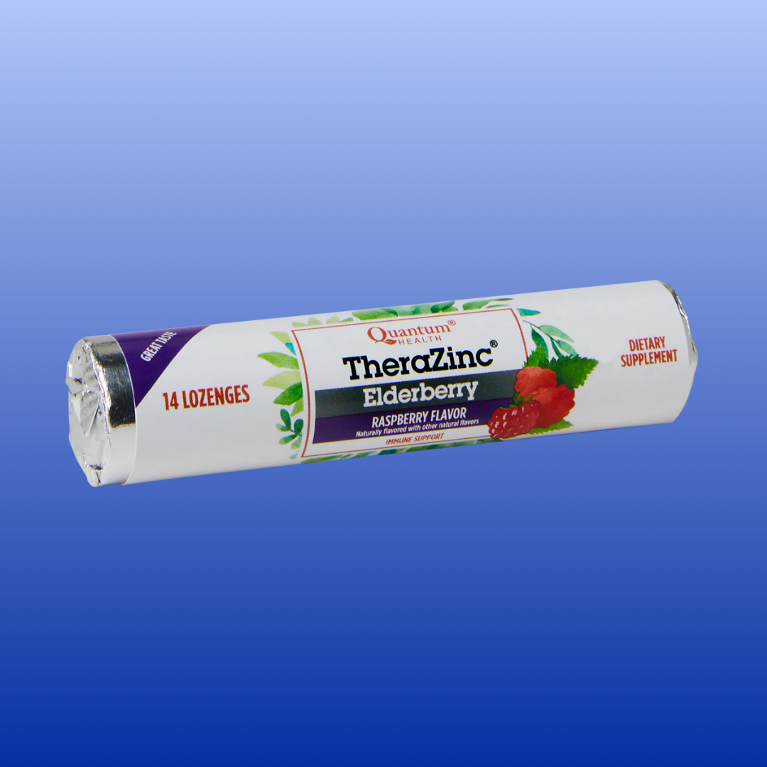 TheraZinc Elderberry Lozenges Roll 14 Count