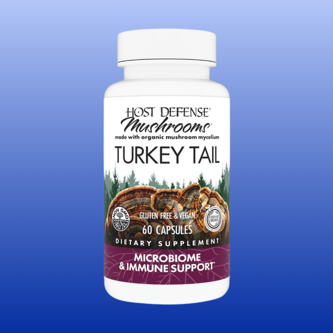 Turkey Tail Mushroom 60 Capsules-Nutritional Supplement-Host Defense Mushrooms-Castle Remedies