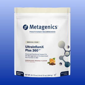 Metagenics UltraInflamX Plus 360° chocolate orange medical food for compromised gut function and IBD support
