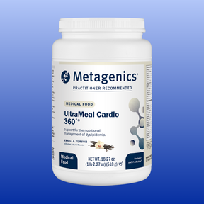 Metagenics UltraMeal Cardio 360° Vanilla medical food for nutritional management of dyslipidemia, 14 servings container