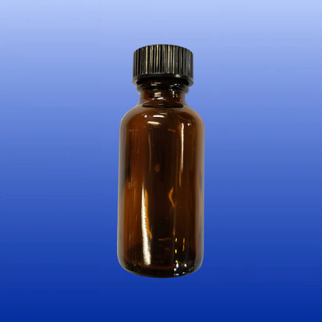 Amber Glass Bottle with Lid 1 Oz-Bottles and Jars-Starwest Botanicals-Castle Remedies