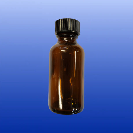 Amber Glass Bottle with Lid 1 Oz-Bottles and Jars-Starwest Botanicals-Castle Remedies