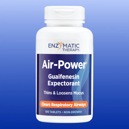 Air-Power® Guaifenesin 100 Tablets-Cold and Flu Relief-Enzymatic Therapy-Castle Remedies