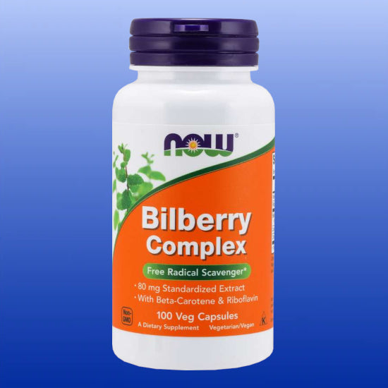 Bilberry Complex 100 Veg Capsules-Antioxidants-Now Products-Castle Remedies