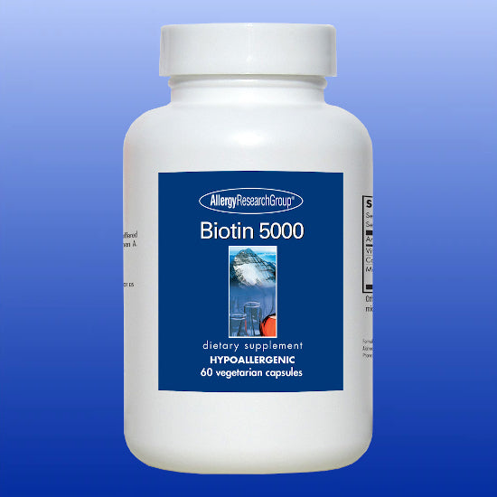 Biotin 5000 60 Veg Capsules-Vitamins and Minerals-Allergy Research Group-Castle Remedies
