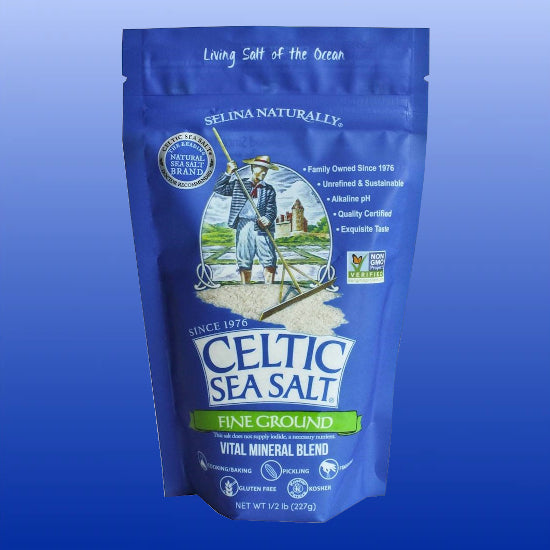 Celtic Sea Salt Fine Ground 8 Oz-Vitamins and Minerals-Selina Naturally-Castle Remedies