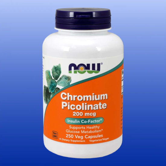 Chromium Picolinate 200 mcg 250 Capsules-Metabolic Support-Now Products-Castle Remedies