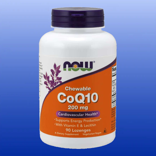 CoQ10 200 mg 90 Chewable Lozenges-CoQ10-Now Products-Castle Remedies