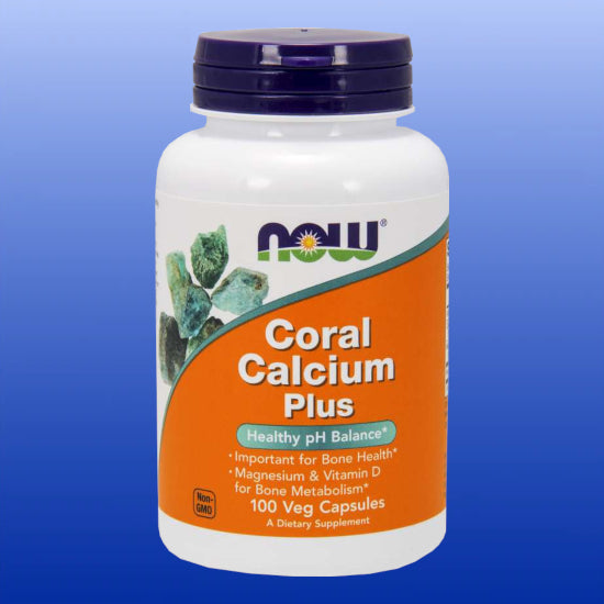 Coral Calcium Plus 100 Veg Capsules-Vitamins and Minerals-Now Products-Castle Remedies